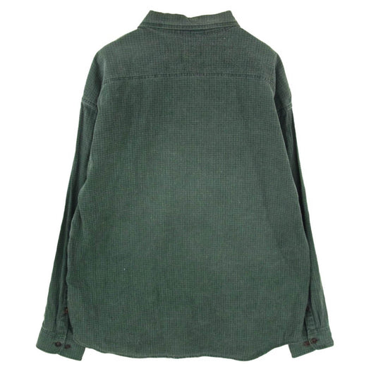 VISVIM ビズビム 0121105011008 LUMBER KHADI CHECK L/S DMGD ランバー カディ チェック ロングスリーブ ダメージ加工 長袖シャツ グリーン系 3【中古】