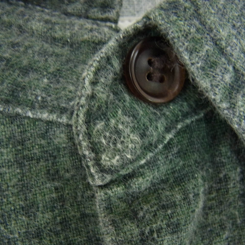 VISVIM ビズビム 0121105011008 LUMBER KHADI CHECK L/S DMGD ランバー カディ チェック ロングスリーブ ダメージ加工 長袖シャツ グリーン系 3【中古】