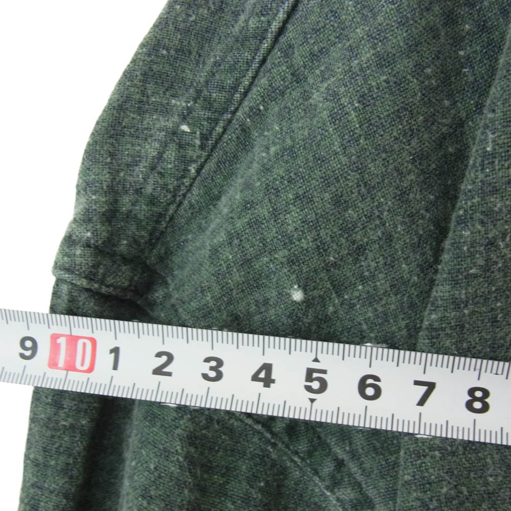 VISVIM ビズビム 0121105011008 LUMBER KHADI CHECK L/S DMGD ランバー カディ チェック ロングスリーブ ダメージ加工 長袖シャツ グリーン系 3【中古】