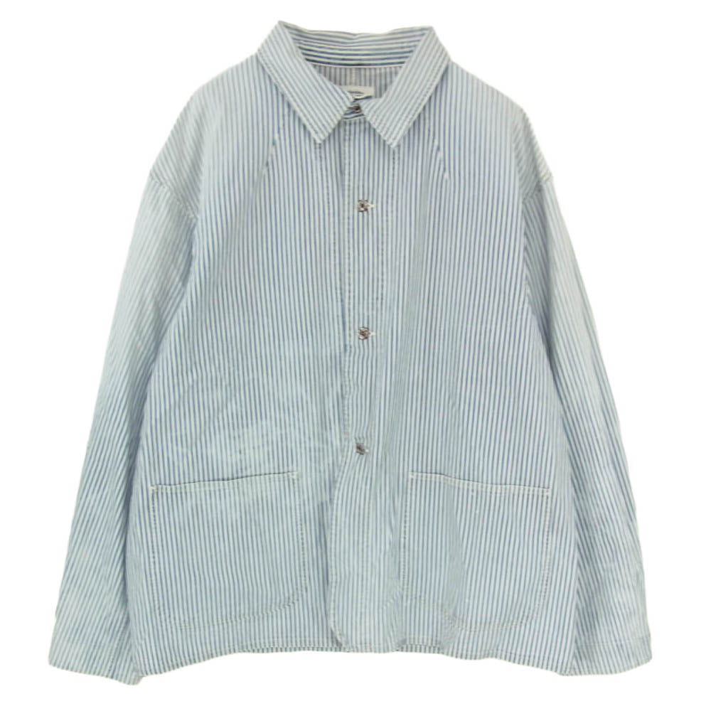 VISVIM ビズビム 22SS 0122105006006 COVERALL HICKORY ヒッコリー カバーオール ジャケット ブルー系 3【中古】