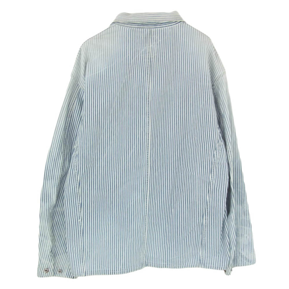 VISVIM ビズビム 22SS 0122105006006 COVERALL HICKORY ヒッコリー カバーオール ジャケット ブルー系 3【中古】