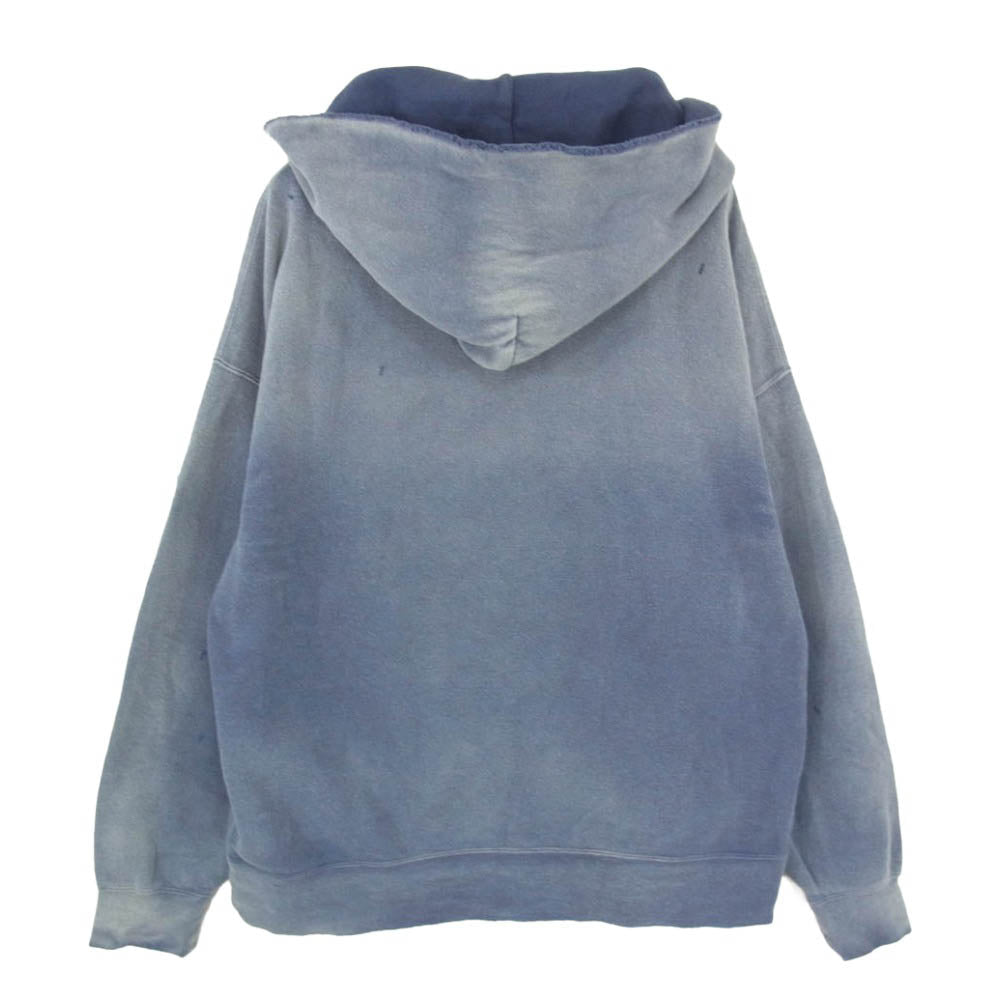 VISVIM ビズビム 22AW 0522905010003 CONTRARY DEPT JUMBO SB HOODIE P.O クラッシュ加工 ジャンボ フーディー スウェット パーカー ブルー系 4【中古】