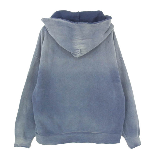 VISVIM ビズビム 22AW 0522905010003 CONTRARY DEPT JUMBO SB HOODIE P.O クラッシュ加工 ジャンボ フーディー スウェット パーカー ブルー系 4【中古】