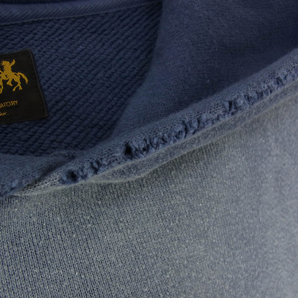 VISVIM ビズビム 22AW 0522905010003 CONTRARY DEPT JUMBO SB HOODIE P.O クラッシュ加工 ジャンボ フーディー スウェット パーカー ブルー系 4【中古】