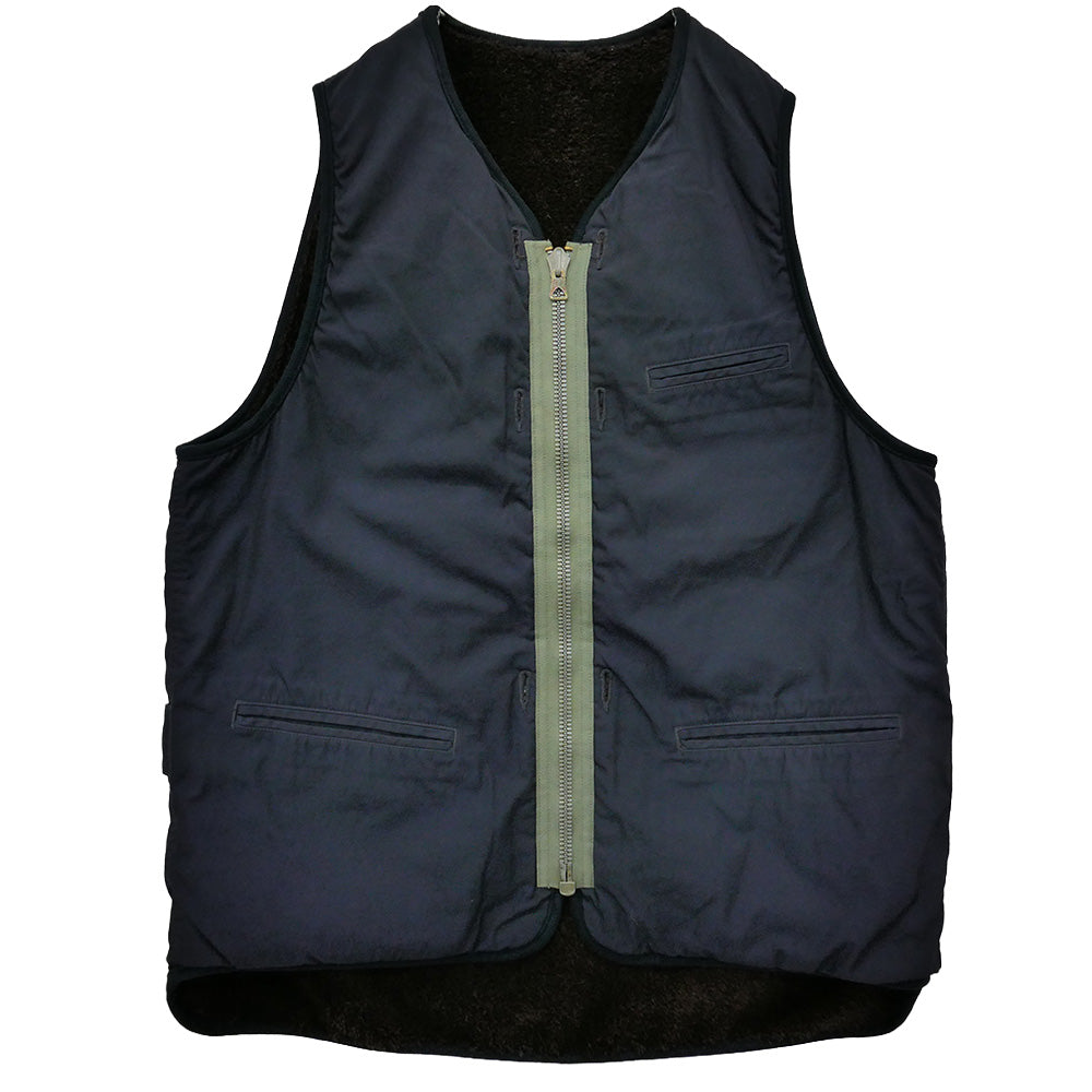 VISVIM ビズビム 21AW 0521905013005 CONTRARY DEPT LINER VEST コントラリー デプト ライナー リバーシブル ベスト ダークネイビー系 ダークブラウン系 2【中古】