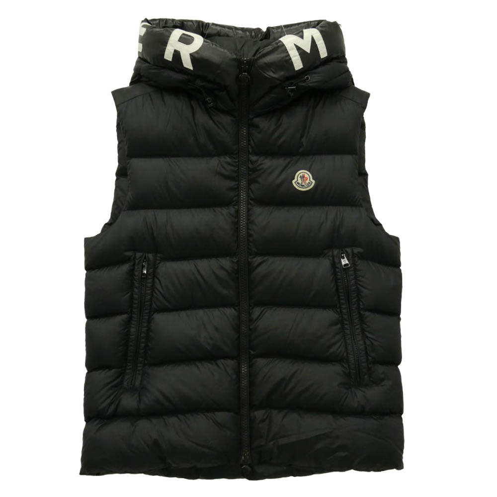 MONCLER モンクレール G20911A00018 53048 MONTREUIL GILET モントルイユ ジレ ロゴ ダウン ベスト ブラック系 999 1【中古】
