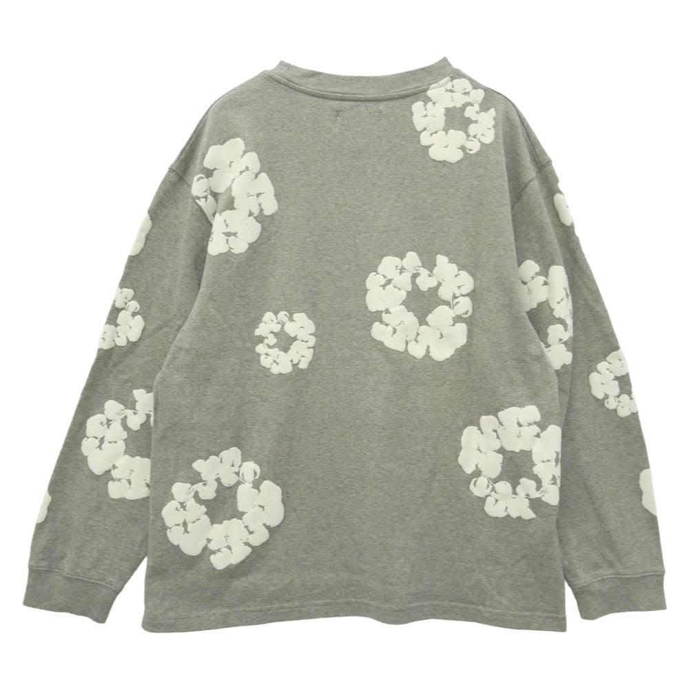 デニムティアーズ 24AW FW24TLS0064 COTTON WREATH LS TEE コットン リース ロングスリーブ 長袖 Tシャツ グレー系 XL【中古】