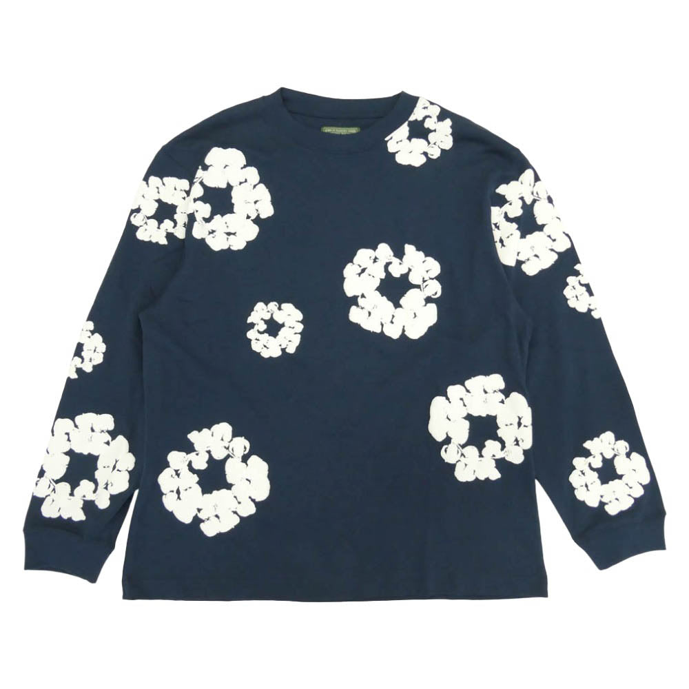 デニムティアーズ 24AW FW24TLS0064 COTTON WREATH LS TEE コットン リース ロングスリーブ 長袖 Tシャツ ネイビー系 NAVY XL【中古】