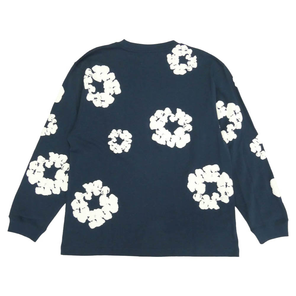デニムティアーズ 24AW FW24TLS0064 COTTON WREATH LS TEE コットン リース ロングスリーブ 長袖 Tシャツ ネイビー系 NAVY XL【中古】