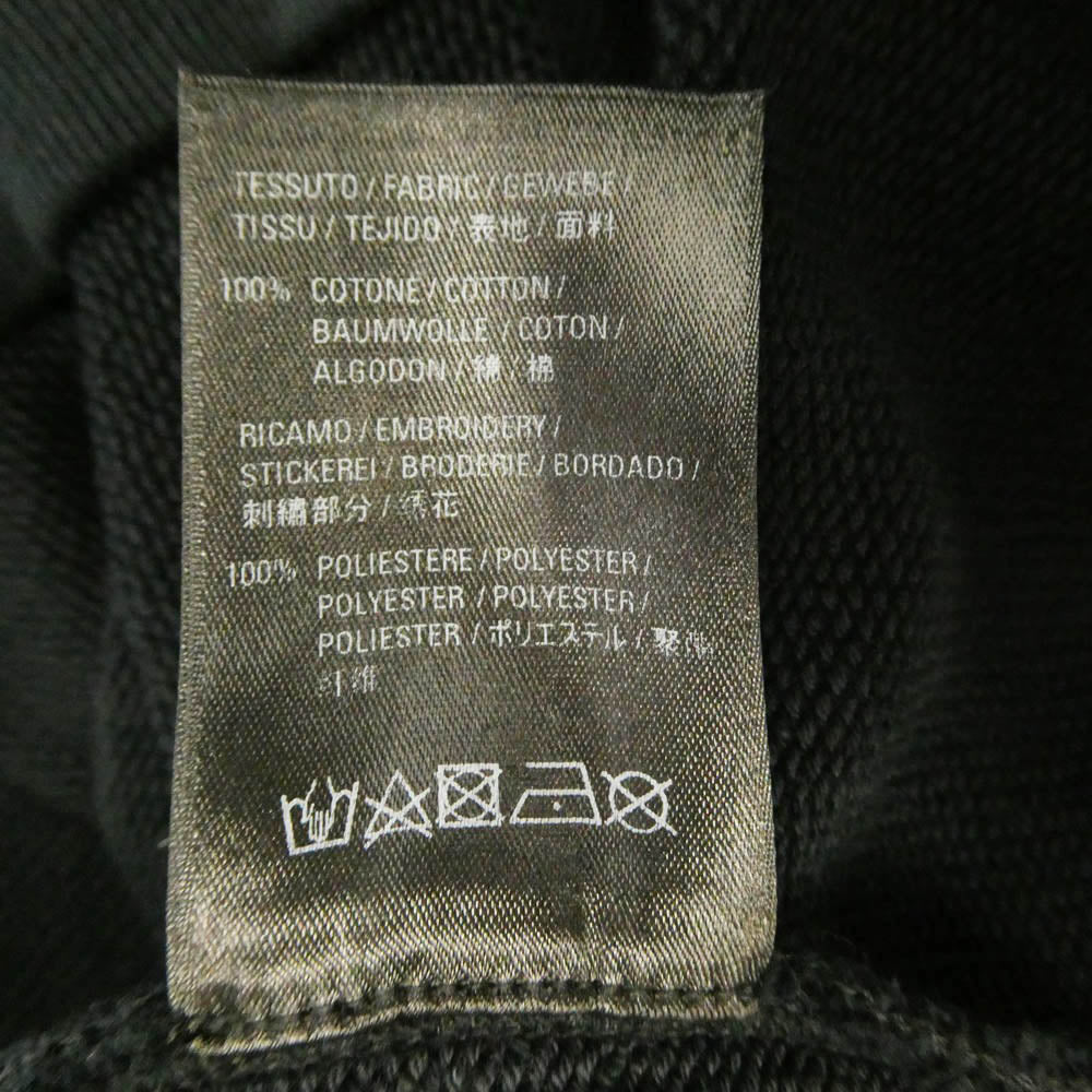BALENCIAGA バレンシアガ 19AW 570798 TEV50 レインボー ロゴ刺繍 フーディー プルオーバー パーカー ブラック系 S【中古】