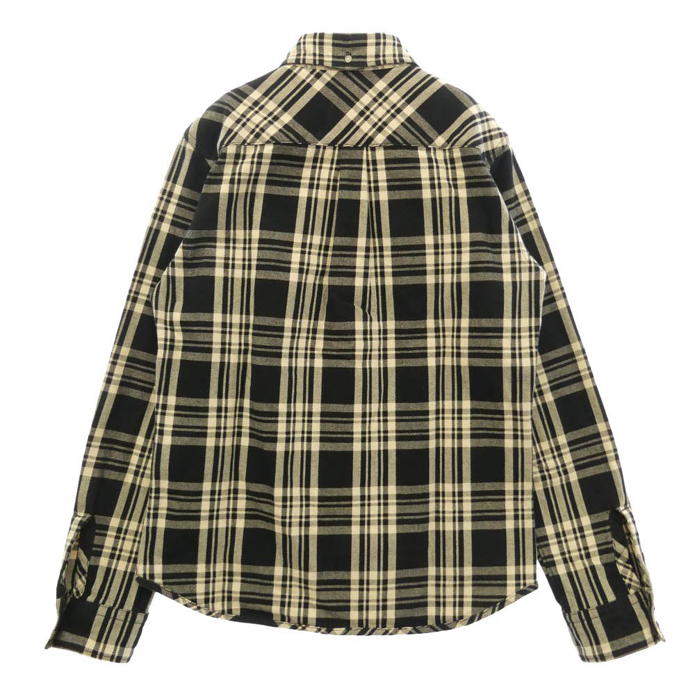 FULLCOUNT フルカウント 4743 チェック コットン ボタンダウン 長袖 シャツ ネルシャツ ブラック系 アイボリー系 38【中古】