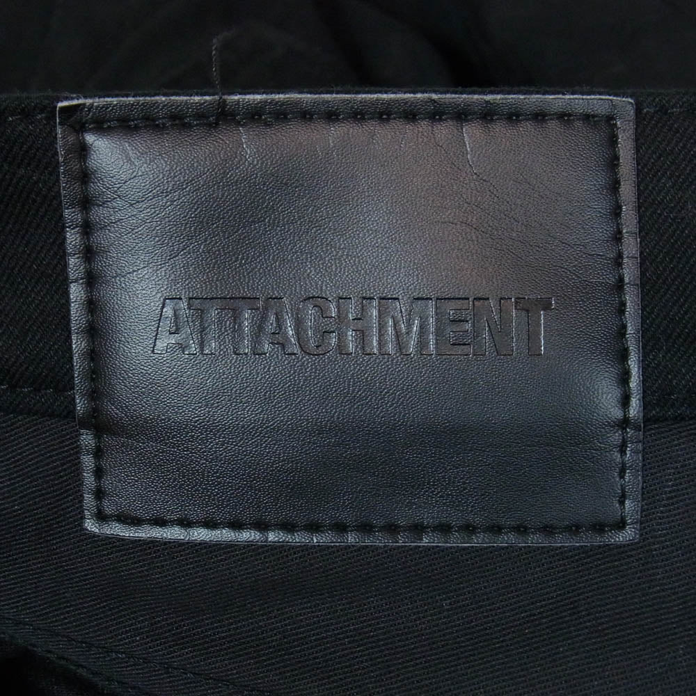 ATTACHMENT アタッチメント 15SS AP51-218 ストレッチ ウエポンチノ スーパー スリム ボタンフライ コットン パンツ ブラック系 2【中古】