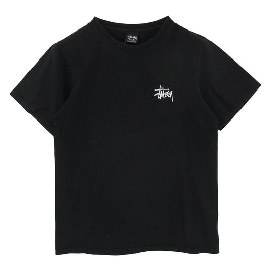 STUSSY ステューシー Sunset Tee サンセット ロゴ プリント Tシャツ 半袖 カットソー ブラック系 S【中古】