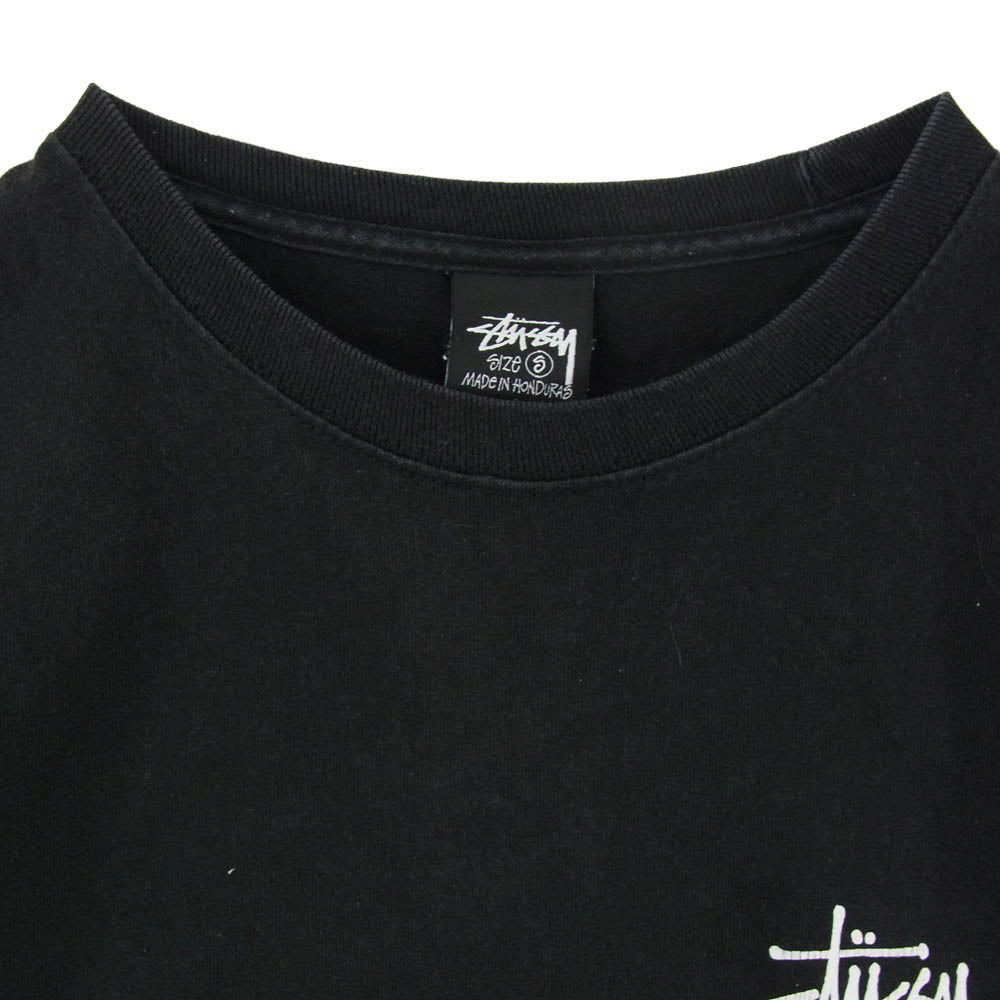 STUSSY ステューシー Sunset Tee サンセット ロゴ プリント Tシャツ 半袖 カットソー ブラック系 S【中古】