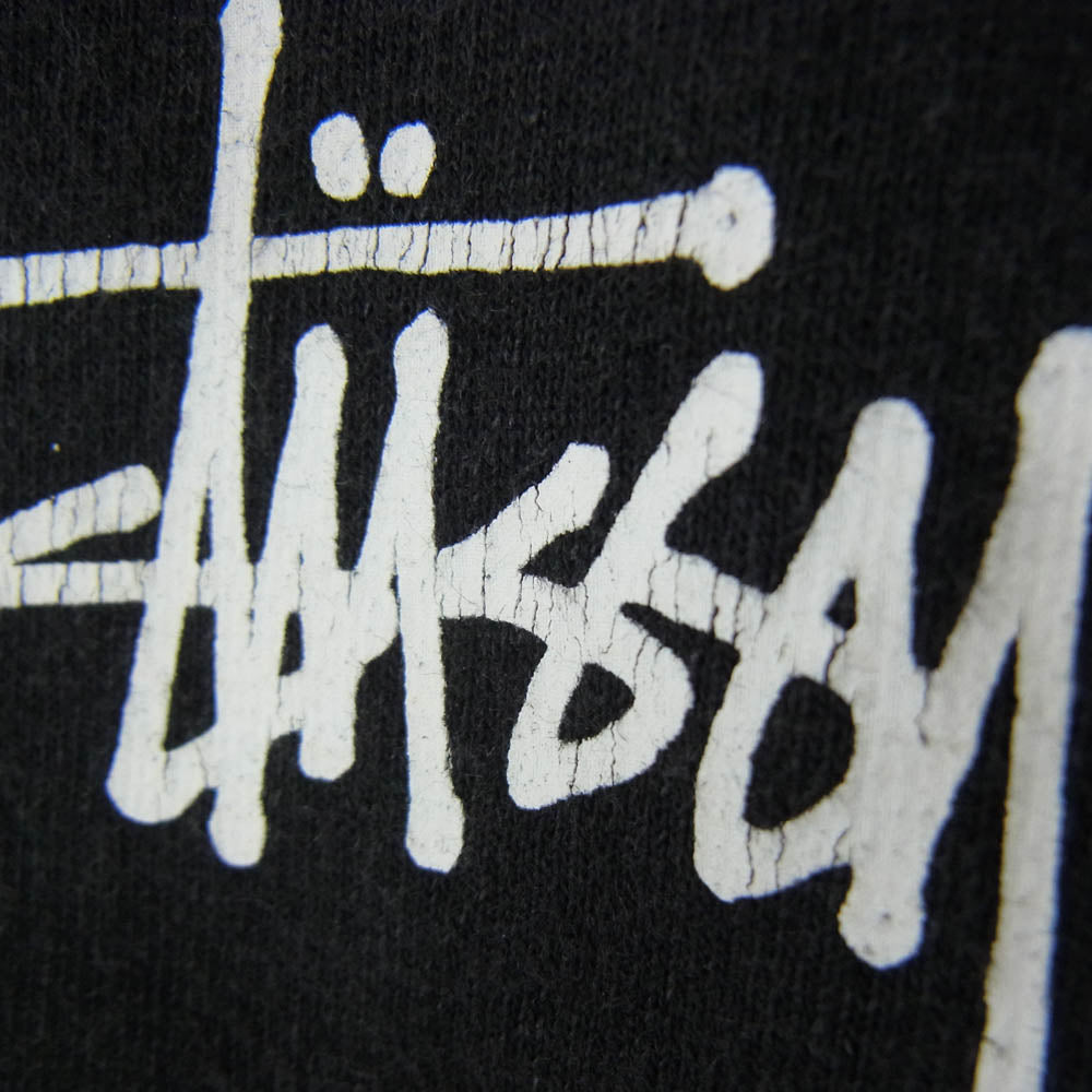 STUSSY ステューシー Sunset Tee サンセット ロゴ プリント Tシャツ 半袖 カットソー ブラック系 S【中古】