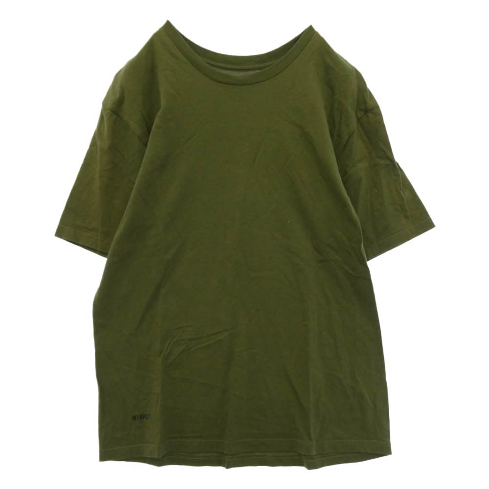 WTAPS ダブルタップス 3-pack SKIVVIES TEE 3-pack スキビーズ 3枚 パック 半袖 Tシャツ カーキ系 S【中古】