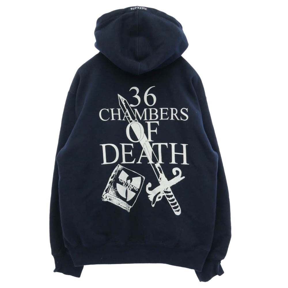Supreme シュプリーム 25AW x Wu-Tang Clan Hooded Sweatshirt ウータンクラン フード スウェットシャツ フーディー パーカー ネイビー系 M【中古】