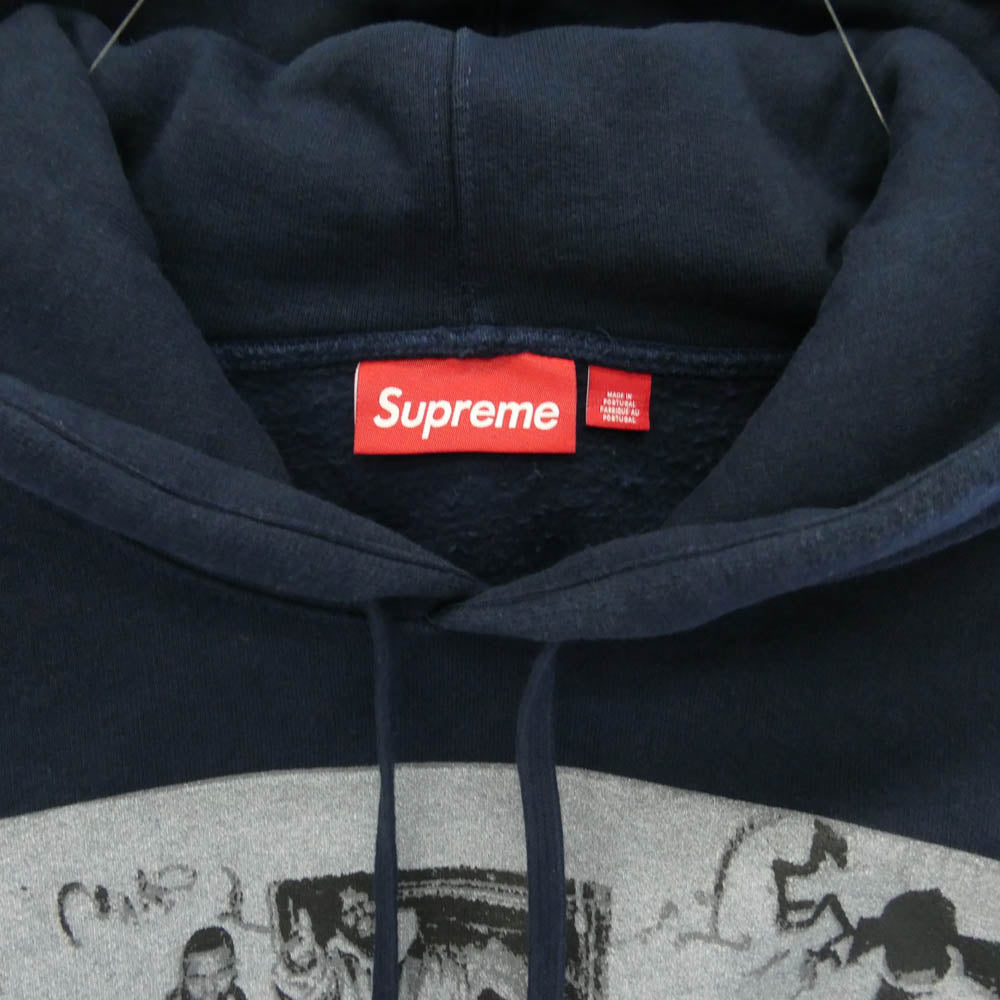 Supreme シュプリーム 25AW x Wu-Tang Clan Hooded Sweatshirt ウータンクラン フード スウェットシャツ フーディー パーカー ネイビー系 M【中古】
