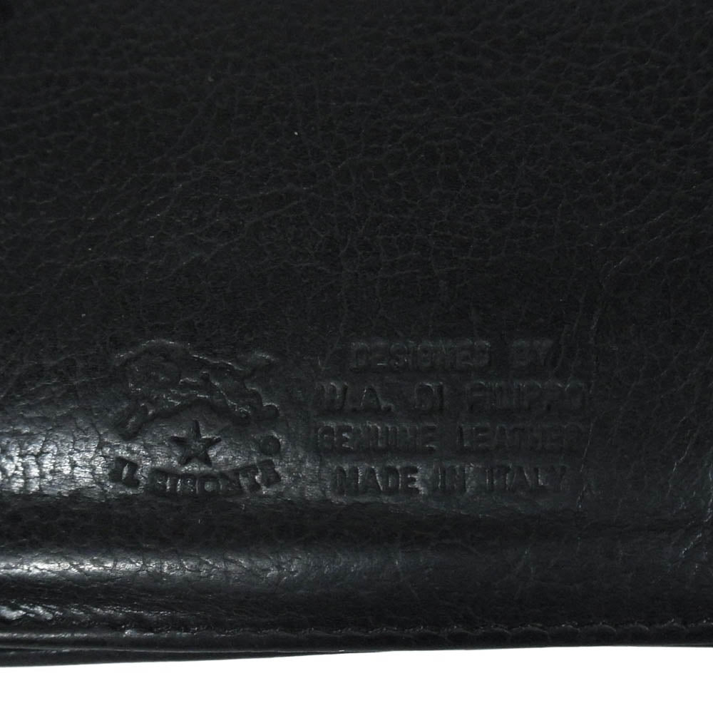 IL BISONTE イルビゾンテ 412232 ウォレットチェーン付き トラッカー ロングウォレット 長財布 ブラック系【中古】