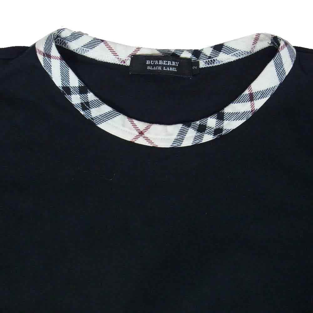 BURBERRY BLACK LABEL バーバリーブラックレーベル BMV51-980-09 ノバチェック Tシャツ 半袖 カットソー ブラック系 2【中古】
