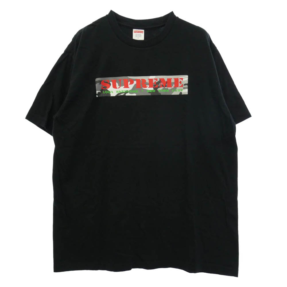 Supreme シュプリーム 25SS Hardcore Tee ハードコア プリント Tシャツ 半袖 カットソー ブラック系 L【中古】