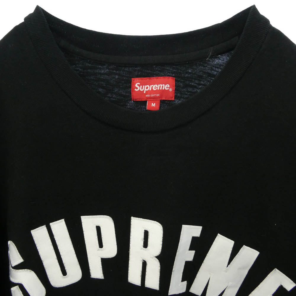 Supreme シュプリーム 16SS ワングラム期 Arc Logo LS Top アーチ ロゴ ワッペン ロングスリーブ 長袖 カットソー ブラック系 M【中古】