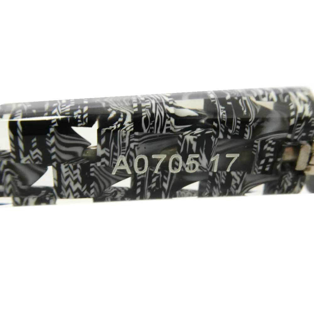 alain mikli アランミクリ A0705-17 モザイク柄 スクエアフレーム アイウェア メガネ 眼鏡 度入り 58□16-135 ブラック系 ホワイト系【中古】