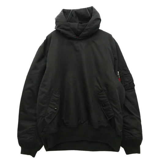 ALPHA アルファ 7975952021 PULL-OVER HOODED MA-1 プルオーバー フーデッド ジャケット ブラック系 XL【中古】