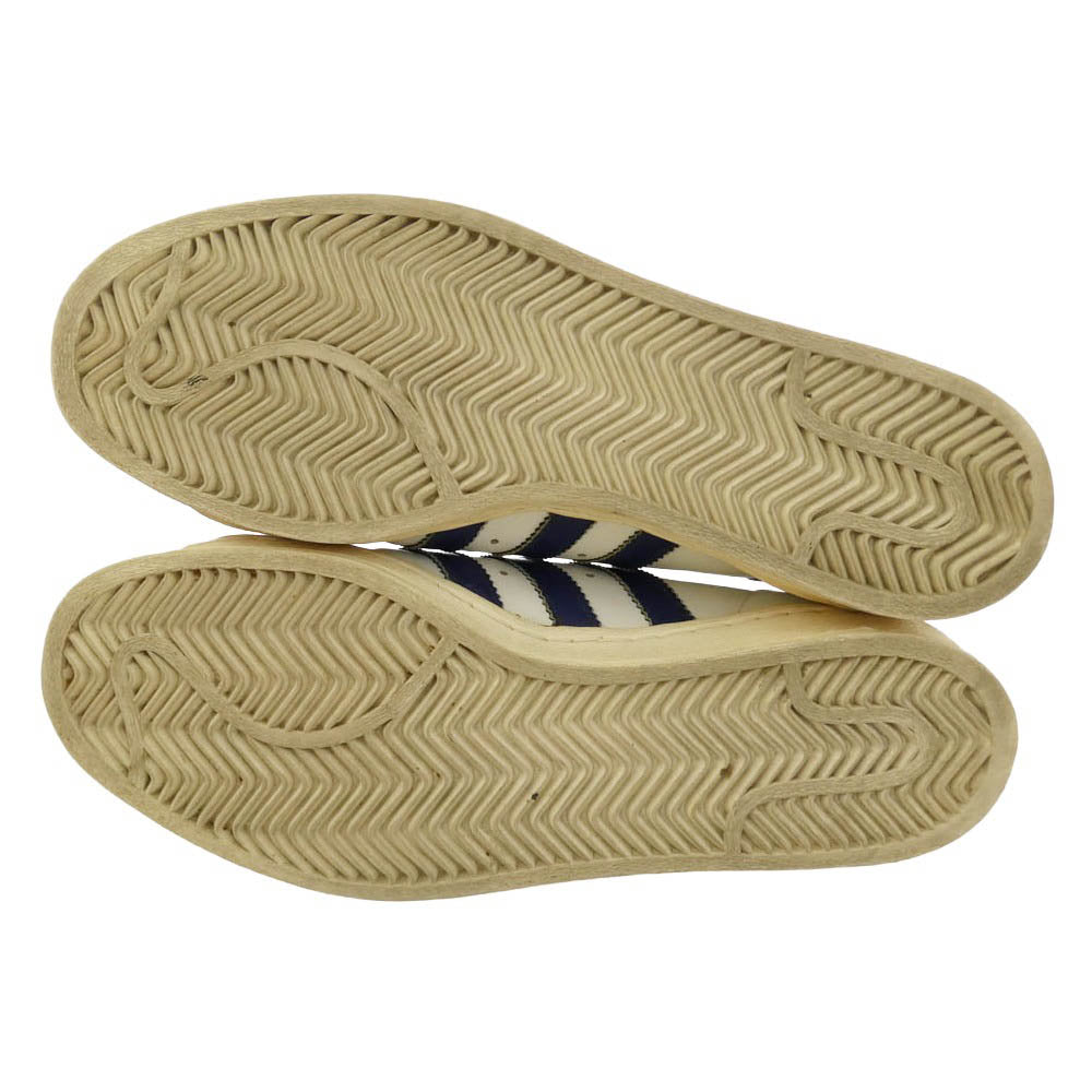 adidas アディダス 80s Superstar Made In France フランス製 スーパースター スニーカー ホワイト系 ネイビー系 44【中古】
