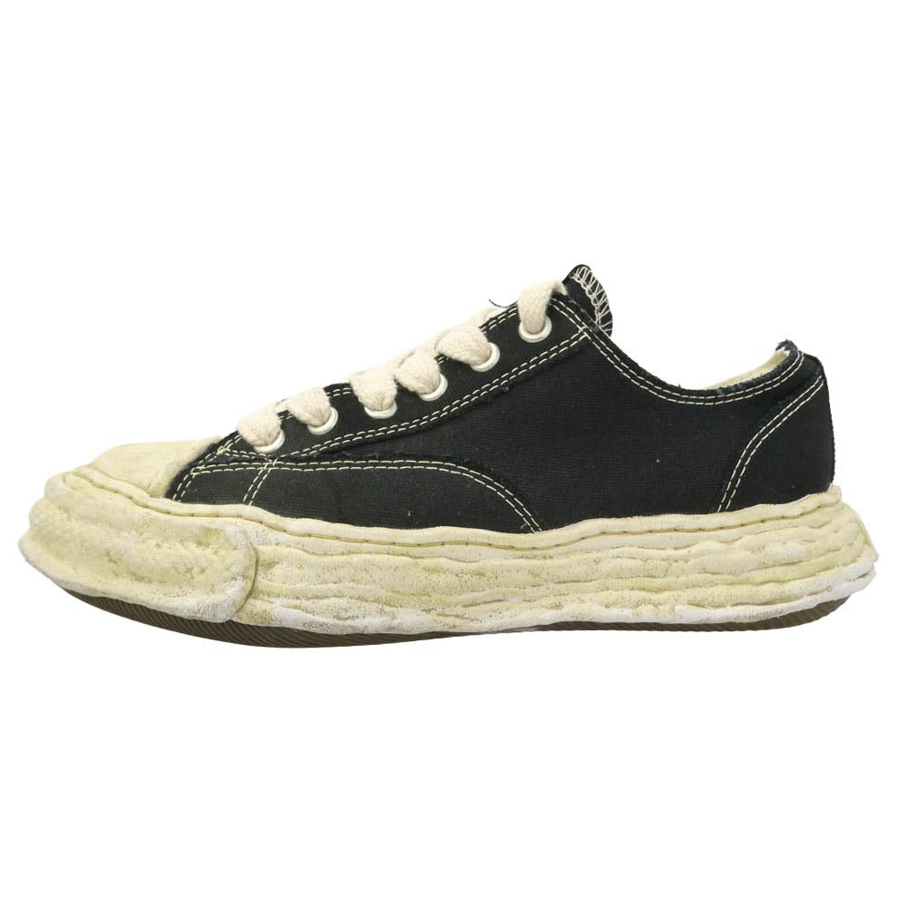 Maison MIHARA YASUHIRO メゾンミハラヤスヒロ A14FW726 PETERSON 23 ピーターソン ガーメントダイ キャンバス スニーカー ブラック系 オフホワイト系 42【中古】