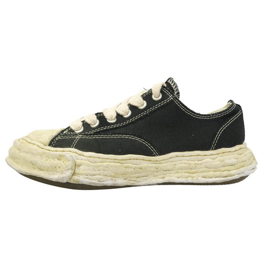 Maison MIHARA YASUHIRO メゾンミハラヤスヒロ A14FW726 PETERSON 23 ピーターソン ガーメントダイ キャンバス スニーカー ブラック系 オフホワイト系 42【中古】
