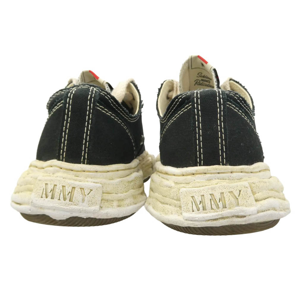 Maison MIHARA YASUHIRO メゾンミハラヤスヒロ A14FW726 PETERSON 23 ピーターソン ガーメントダイ キャンバス スニーカー ブラック系 オフホワイト系 42【中古】