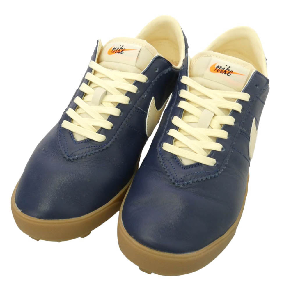 NIKE ナイキ II1259-400 Women's Astrograbber Leather Midnight Navy ウィメンズ アストログラバー レザー ミッドナイト ネイビー ローカット スニーカー ネイビー系 オフホワイト系 27.5cm【美品】【中古】
