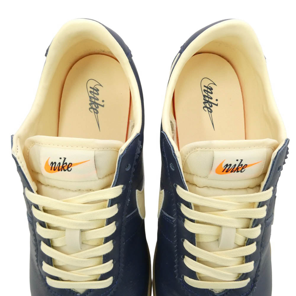 NIKE ナイキ II1259-400 Women's Astrograbber Leather Midnight Navy ウィメンズ アストログラバー レザー ミッドナイト ネイビー ローカット スニーカー ネイビー系 オフホワイト系 27.5cm【美品】【中古】