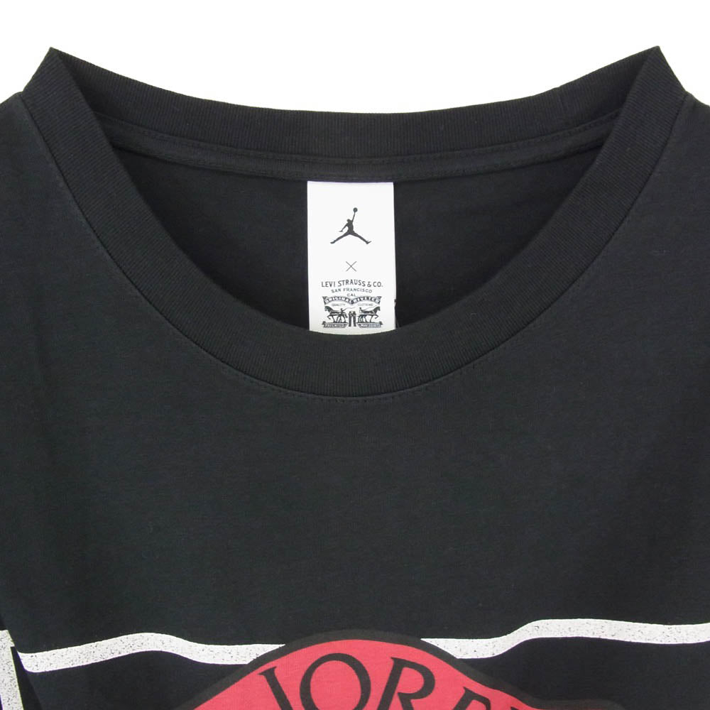 NIKE ナイキ IM6728-010 JORDAN BRAND × Levis S/S T-Shirt BLACK ジョーダン ブランド リーバイス ロゴ グラフィック プリント ショートスリーブ Tシャツ カットソー ブラック系 XL【新古品】【未使用】【中古】