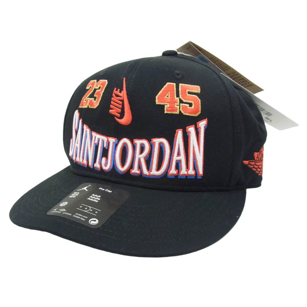 SAINT MICHAEL セントマイケル NIKE AIR JORDAN ナイキ ジョーダン IO7950-010 JORDAN PRO S FB STM CAP ジョーダン プロ ロゴ キャップ 帽子 ブラック系 M/L【美品】【中古】