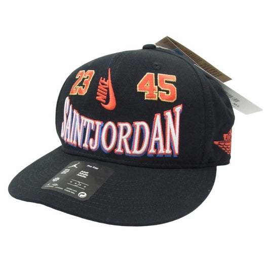 SAINT MICHAEL セントマイケル NIKE AIR JORDAN ナイキ ジョーダン IO7950-010 JORDAN PRO S FB STM CAP ジョーダン プロ ロゴ キャップ 帽子 ブラック系 M/L【美品】【中古】