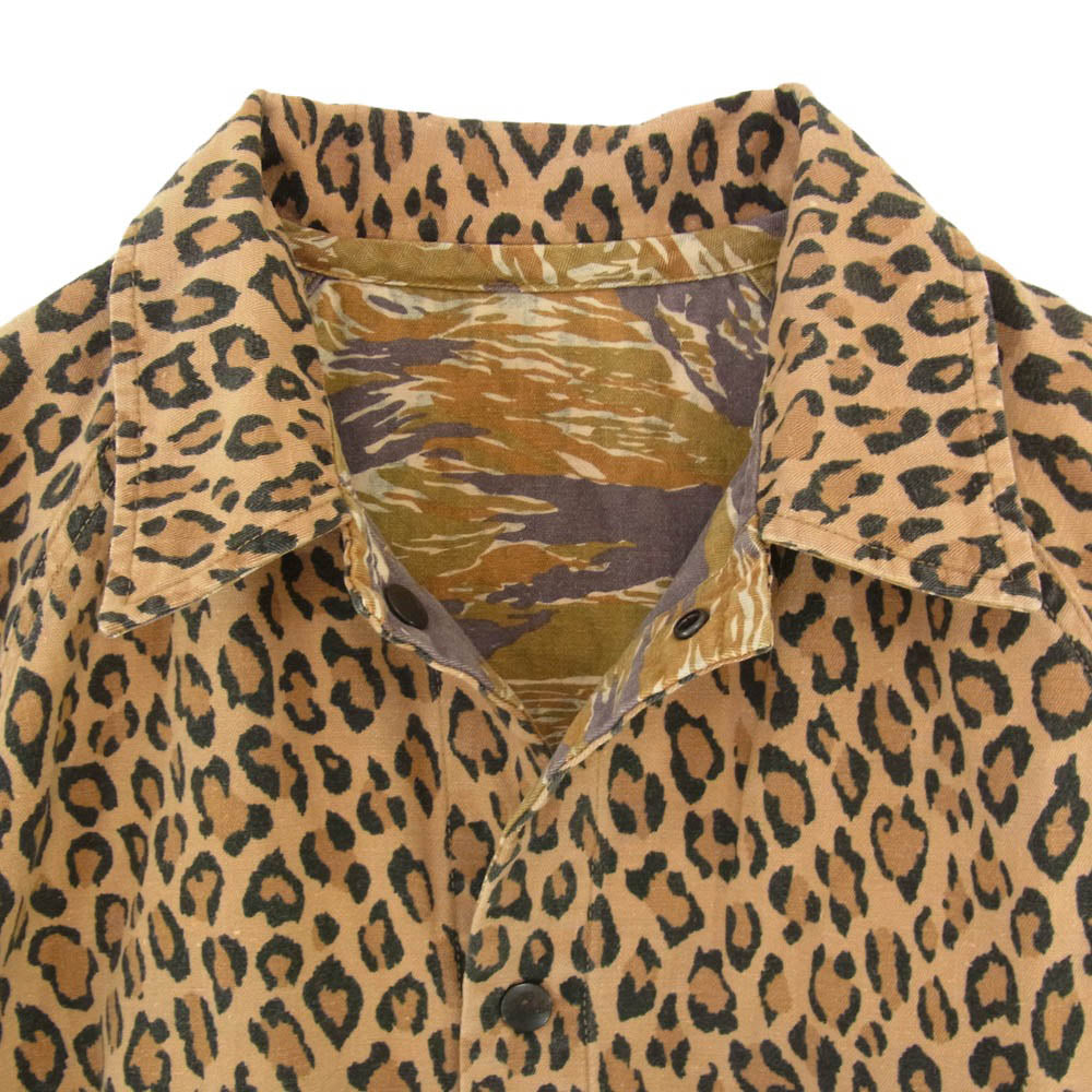 Needles ニードルス EJ105 Reversible Field Jacket Cotton Herringbone Print リバーシブル フィールド ジャケット カモフラージュ 迷彩 レオパード 柄 マルチカラー系 S【中古】