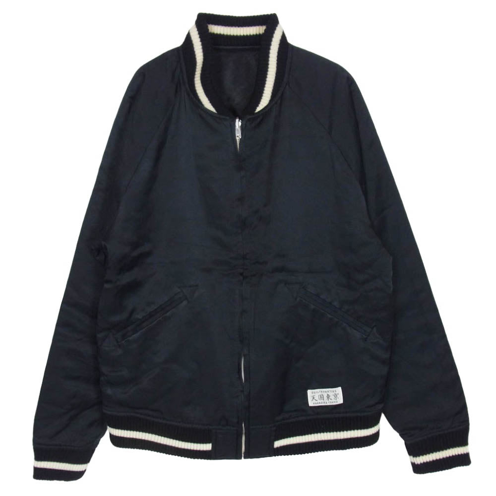 WACKO MARIA ワコマリア 16AW SKA JACKET 天国東京 鶴 虎 刺繍 リバーシブル スカジャン スーベニア ジャケット ブラック系 M【中古】