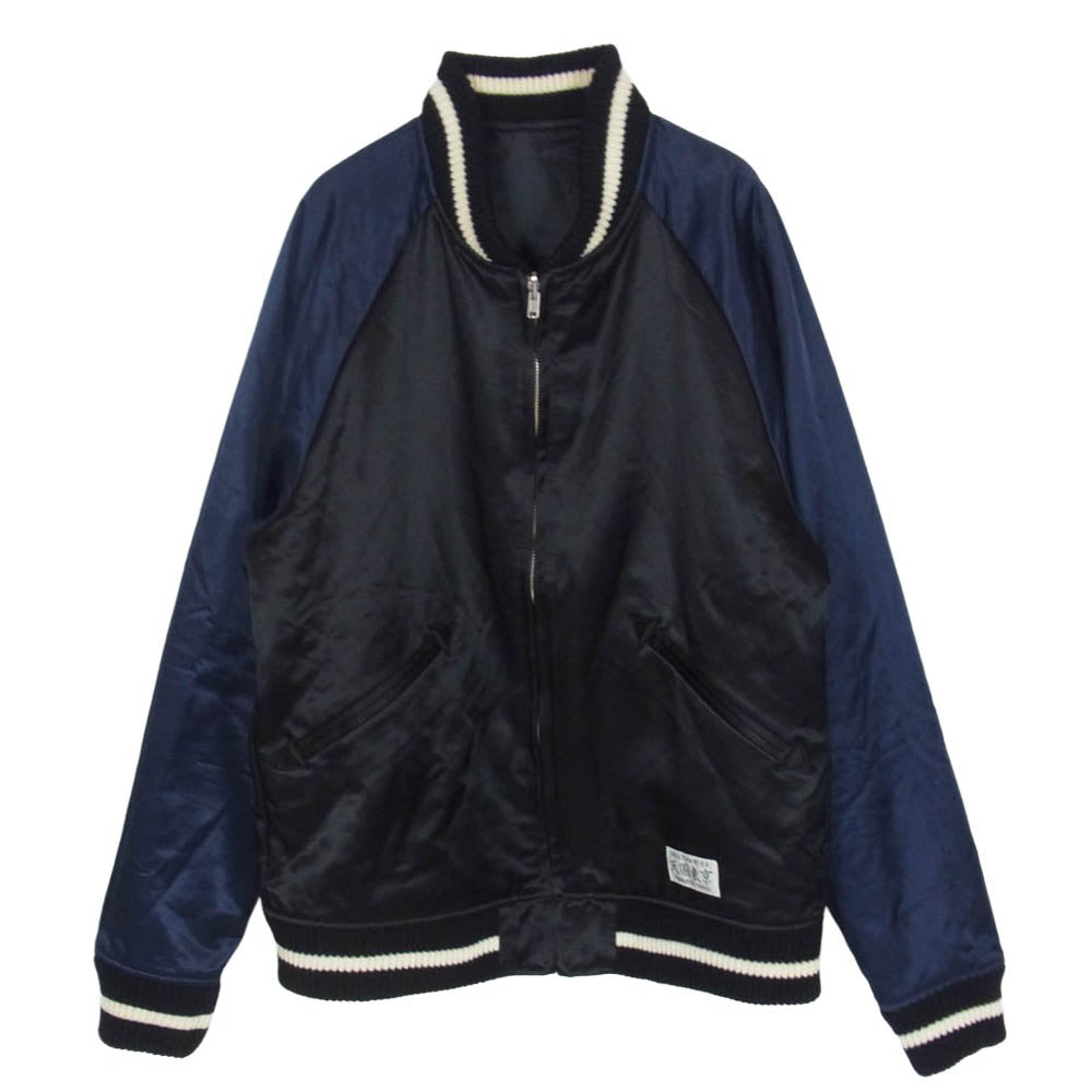 WACKO MARIA ワコマリア 16AW SKA JACKET 天国東京 鶴 虎 刺繍 リバーシブル スカジャン スーベニア ジャケット ブラック系 M【中古】