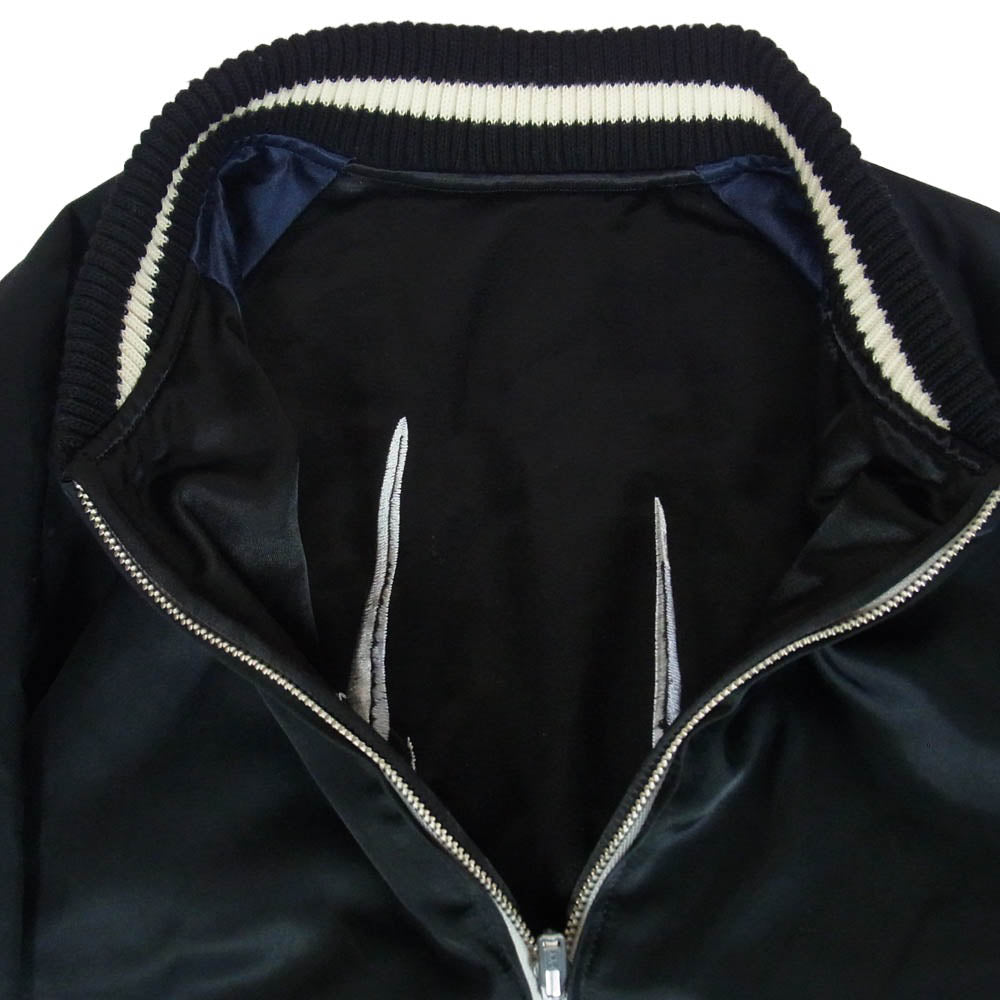 WACKO MARIA ワコマリア 16AW SKA JACKET 天国東京 鶴 虎 刺繍 リバーシブル スカジャン スーベニア ジャケット ブラック系 M【中古】