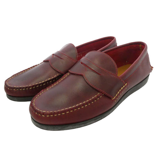 Brooks Brothers ブルックスブラザーズ × RANCOR AND CO ランコート レザー ペニー ローファー ワインレッド系 10E【中古】
