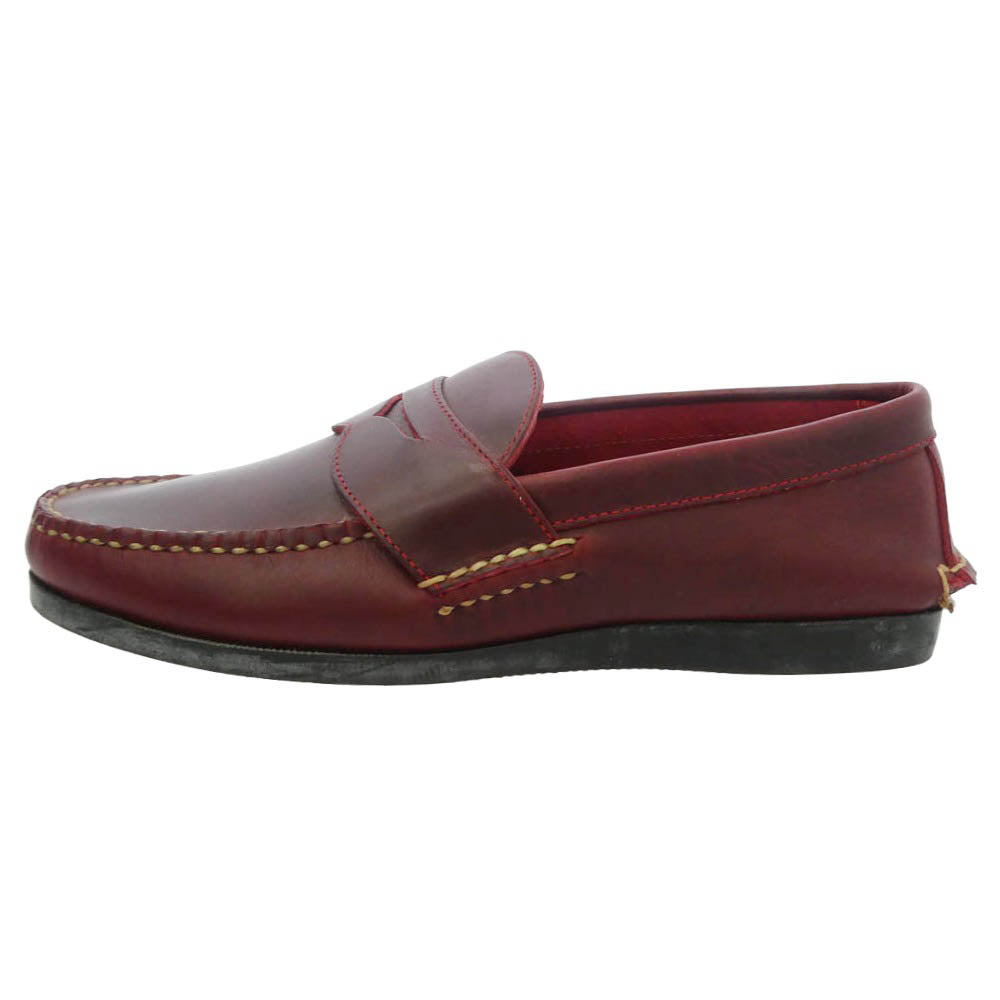 Brooks Brothers ブルックスブラザーズ × RANCOR AND CO ランコート レザー ペニー ローファー ワインレッド系 10E【中古】