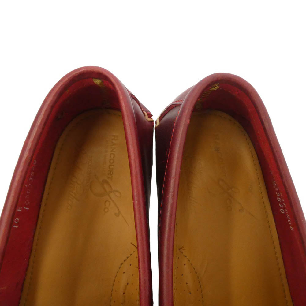 Brooks Brothers ブルックスブラザーズ × RANCOR AND CO ランコート レザー ペニー ローファー ワインレッド系 10E【中古】
