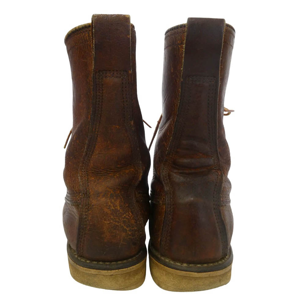 RED WING レッドウィング 50s 60s 刺繍犬タグ 877 アイリッシュセッター 10ホール レースアップ ブーツ ブラウン系 25.5cm【中古】