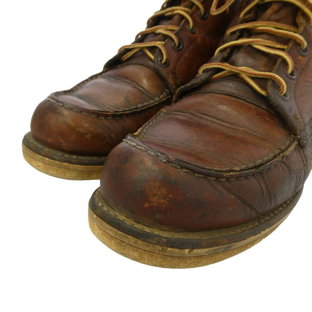 RED WING レッドウィング 50s 60s 刺繍犬タグ 877 アイリッシュセッター 10ホール レースアップ ブーツ ブラウン系 25.5cm【中古】