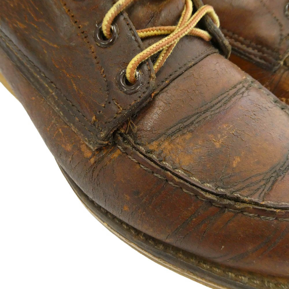 RED WING レッドウィング 50s 60s 刺繍犬タグ 877 アイリッシュセッター 10ホール レースアップ ブーツ ブラウン系 25.5cm【中古】