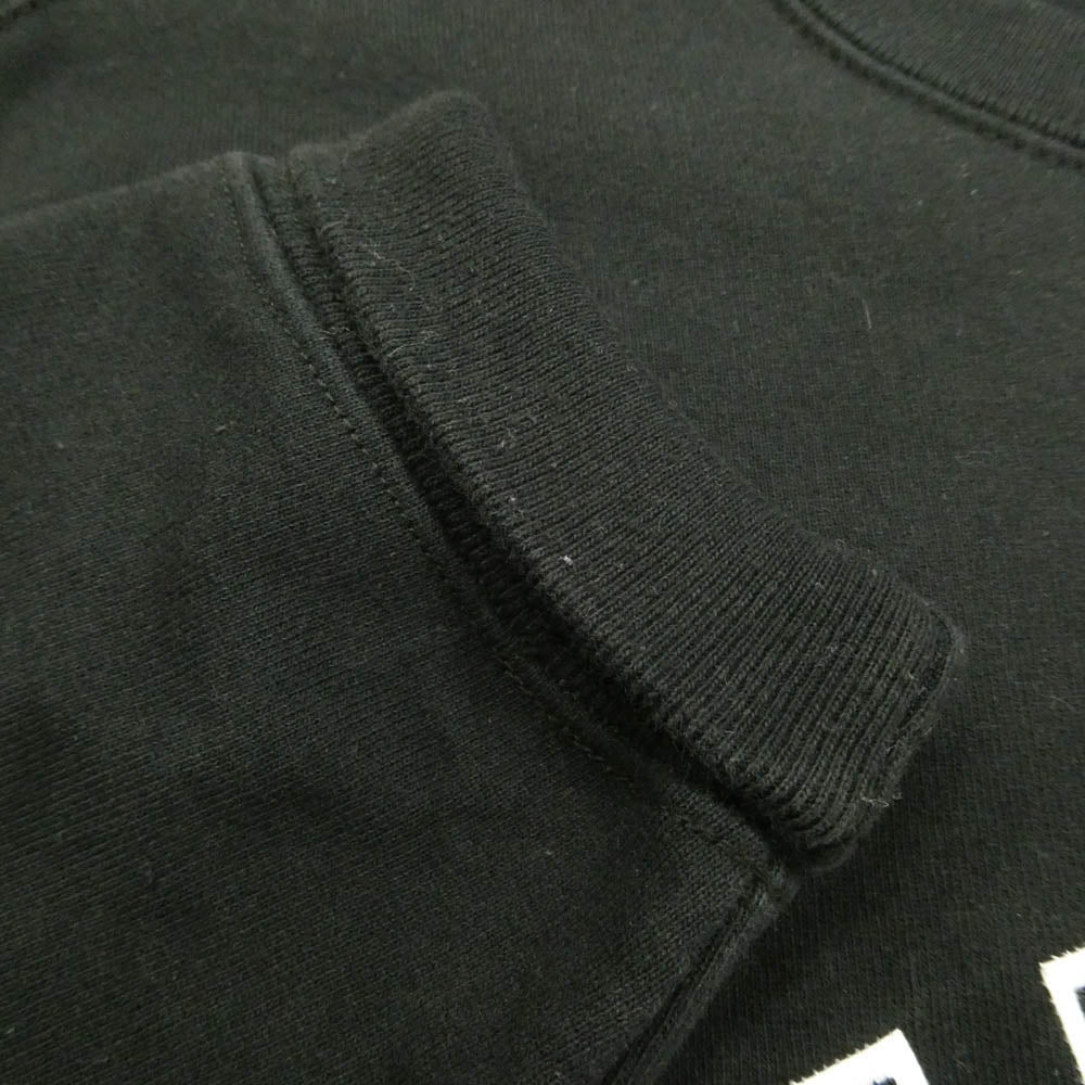 Supreme シュプリーム 18AW Split Crewneck Sweatshirt スプリット ロゴ クルーネック プルオーバー スウェットシャツ トレーナー ブラック系 オフホワイト系 M【中古】