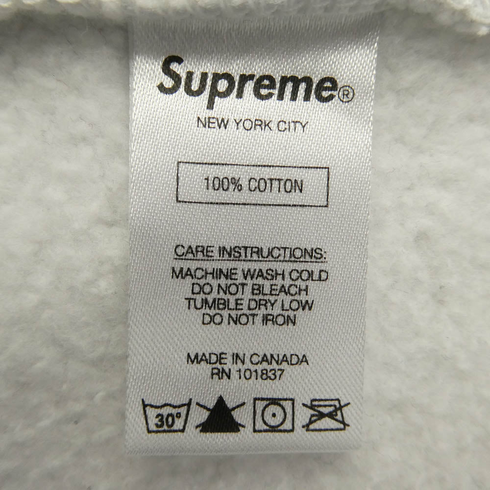 Supreme シュプリーム 18AW Split Crewneck Sweatshirt スプリット ロゴ クルーネック プルオーバー スウェットシャツ トレーナー ブラック系 オフホワイト系 M【中古】