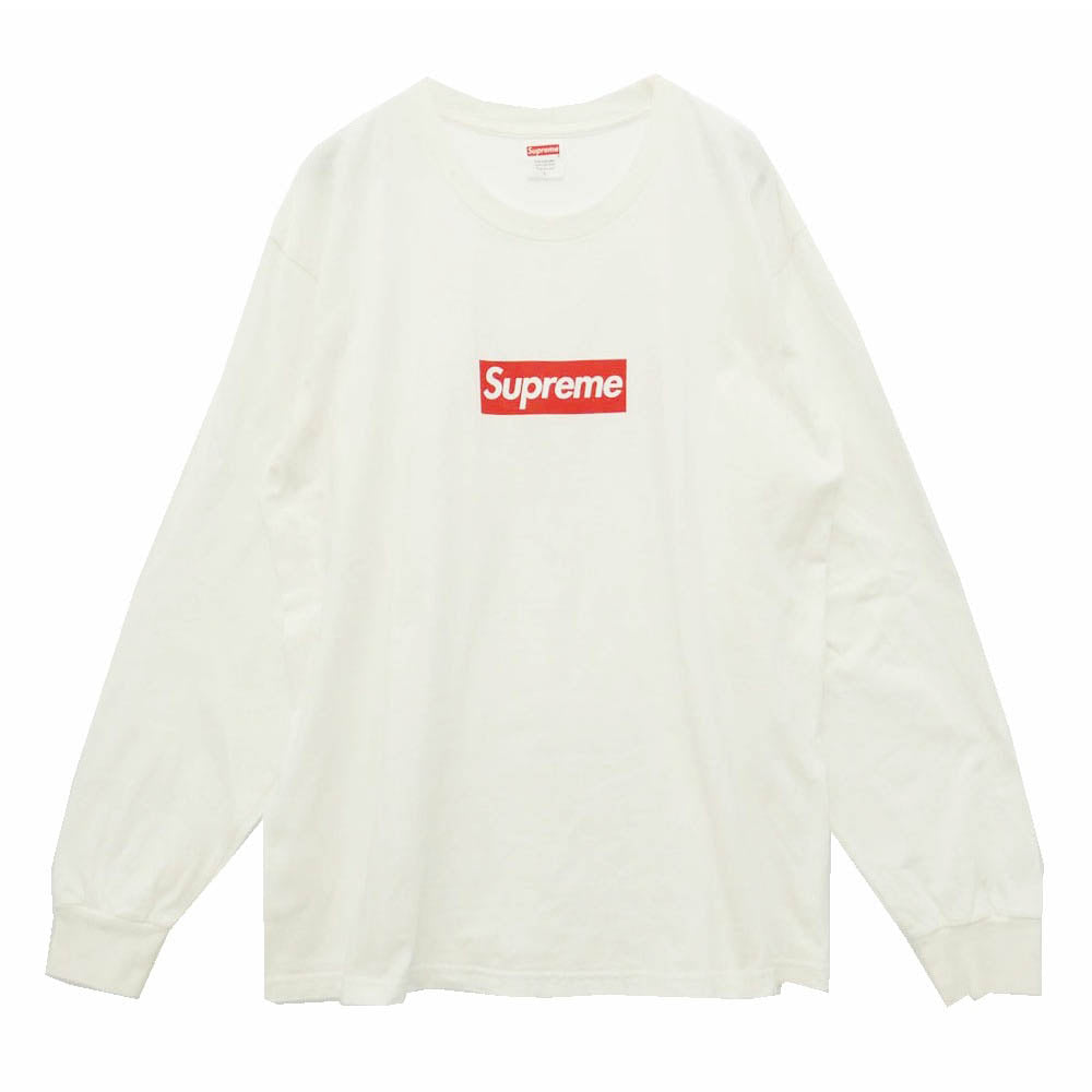 Supreme シュプリーム 20AW Box Logo L/S Tee ボックスロゴ コットン 長袖 Tシャツ カットソー ロンT ホワイト系 L【中古】